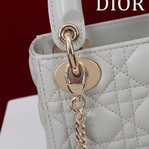 CD Mini Lady 17 Light Grey Lambskin