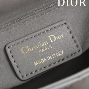 CD MINI LADY 12 SILVER PATENT LAMBSKIN