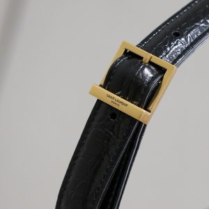 Le 5 a 7 Bag 25cm Black Crocodile Pattern Calfskin Ghw