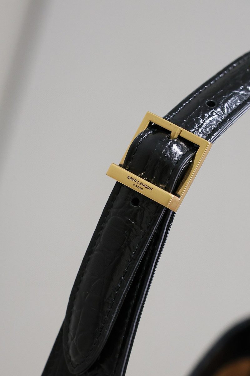 Le 5 a 7 Bag 25cm Black Crocodile Pattern Calfskin Ghw