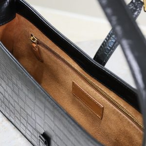 Le 5 a 7 Bag 25cm Black Crocodile Pattern Calfskin Ghw