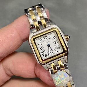 Image_20250816151414_1422_bceca357-157f-4f27-a8a3-c36f7974bab7 PANTHERE DE CARTIE 22MM QUARTZ GOLD STEEL WHITE DIAL BEST VERSION