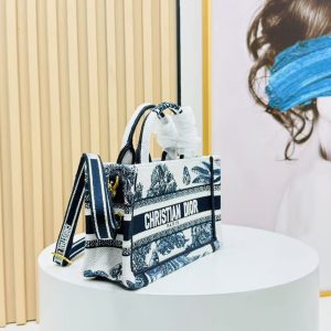 Image_20250817112919_6299 Dior Book Tote 21 cm Blue White Canvas