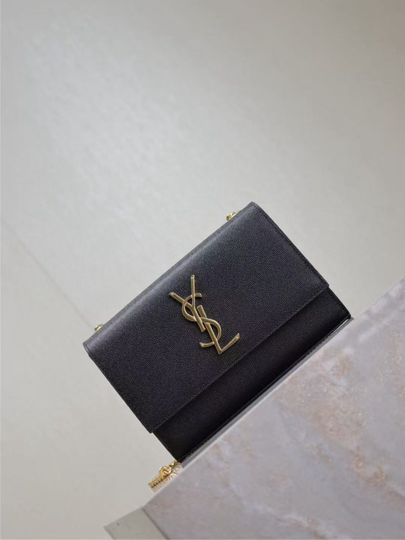 Image_20250817115349_5867 YSL Kate Small Chain Bag 20cm Black Gold Grained Calfskin