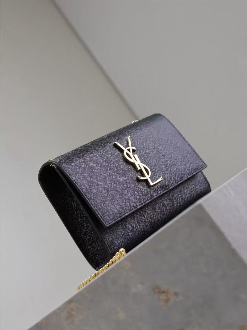 Image_20250817115349_5868 YSL Kate Small Chain Bag 20cm Black Gold Grained Calfskin
