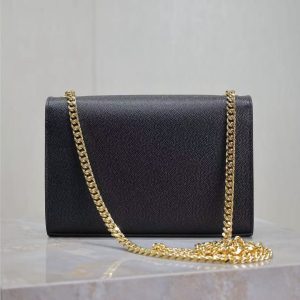 Image_20250817115349_5869 YSL Kate Small Chain Bag 20cm Black Gold Grained Calfskin