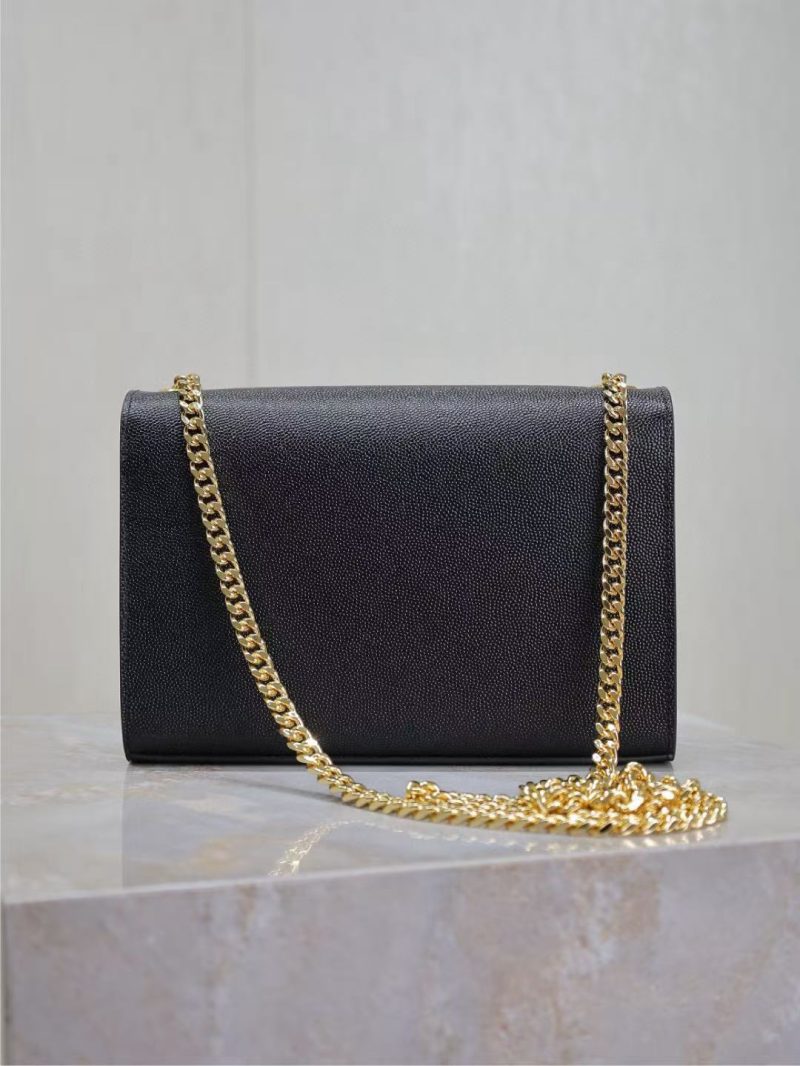 Image_20250817115349_5869 YSL Kate Small Chain Bag 20cm Black Gold Grained Calfskin