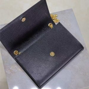 Image_20250817115349_5871 YSL Kate Small Chain Bag 20cm Black Gold Grained Calfskin