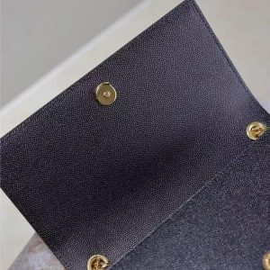 Image_20250817115349_5873 YSL Kate Small Chain Bag 20cm Black Gold Grained Calfskin