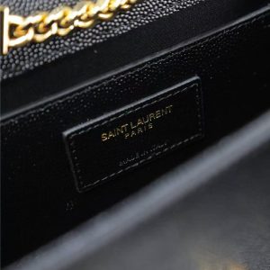 Image_20250817115349_5876 YSL Kate Small Chain Bag 20cm Black Gold Grained Calfskin