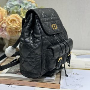 CD Caro Medium Size Backpack Black Sheepskin 23 x 26.7 x 12.5 cm