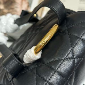 CD Caro Medium Size Backpack Black Sheepskin 23 x 26.7 x 12.5 cm