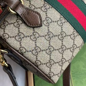 Image_20250921112536_9029_16 Gucci Ophidia 21.5 Bag Brown Ebony Leather Canvas