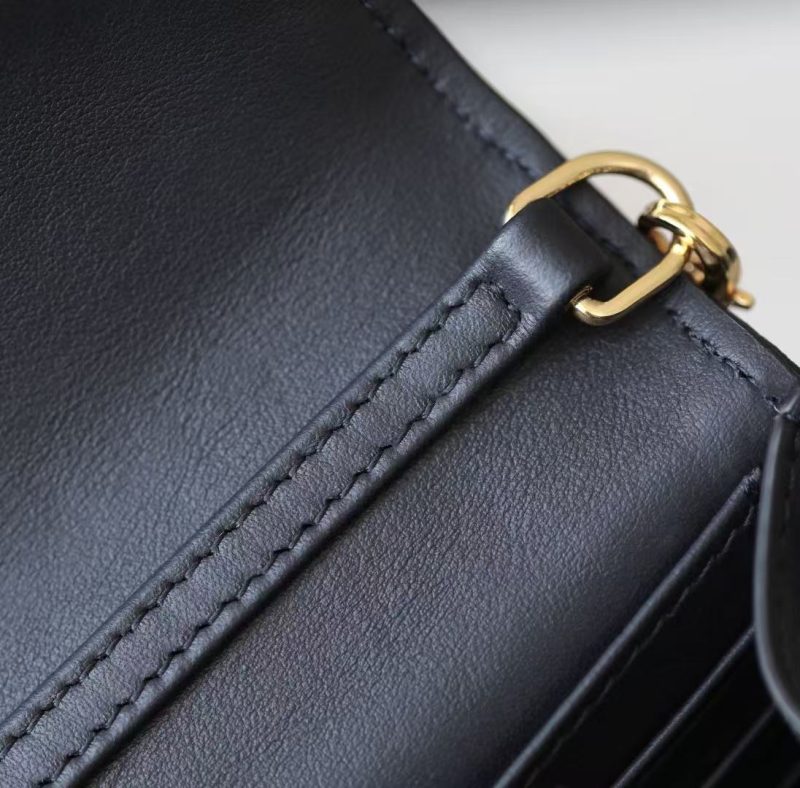 Dior Miss Montaigne Bag 20cm Black Canvas Calfskin