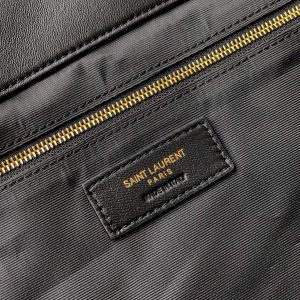 YSL ICARE GOLDEN DRAGON TOTE BAG LARGE BLACK SHEEPSKIN