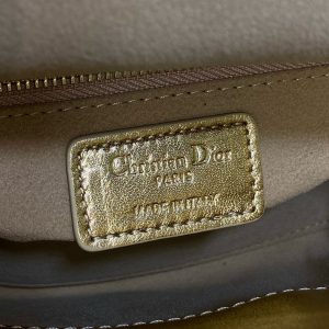 CD Lady Dior 17cm Bag Gold Lambskin
