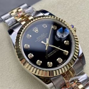 Rolex Datejust 31 2-Tone Jubilee Black Diamond Dial