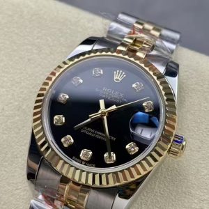 Rolex Datejust 31 2-Tone Jubilee Black Diamond Dial