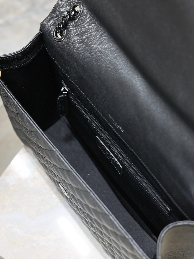 YSL Envelope Chain Large Bag 31cm Black Cowhide