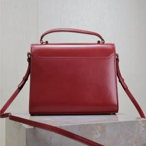 YSLCassandra Top Handle Bag Medium 25cm Red Cowhide GHW