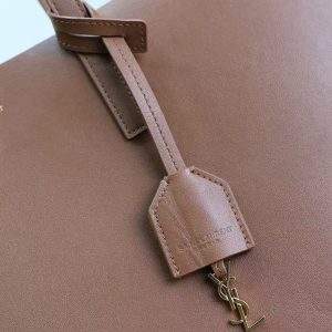 YSL 2025 Tote 38cm Bag Brown Smooth Leather