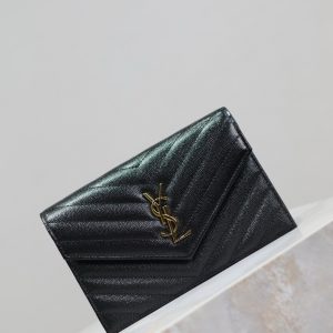 YSL WOC Small Envelope Bag 19cm Black Caviar GHW