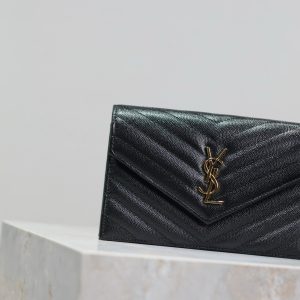 YSL WOC Small Envelope Bag 19cm Black Caviar GHW