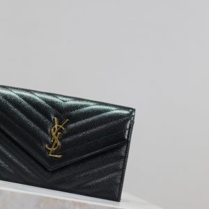 YSL WOC Small Envelope Bag 19cm Black Caviar GHW