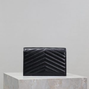 YSL WOC Small Envelope Bag 19cm Black Caviar GHW