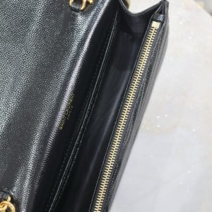 YSL WOC Small Envelope Bag 19cm Black Caviar GHW