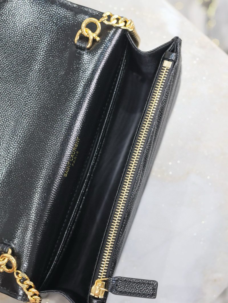 YSL WOC Small Envelope Bag 19cm Black Caviar GHW