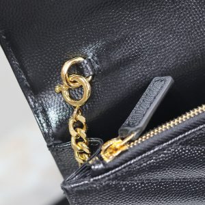 YSL WOC Small Envelope Bag 19cm Black Caviar GHW