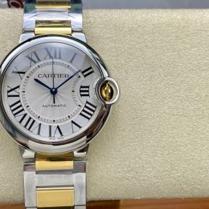 Cartier Balloon 36mm Silver Gold Stainless Steel
