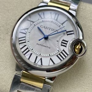 Cartier Balloon 36mm Silver Gold Stainless Steel