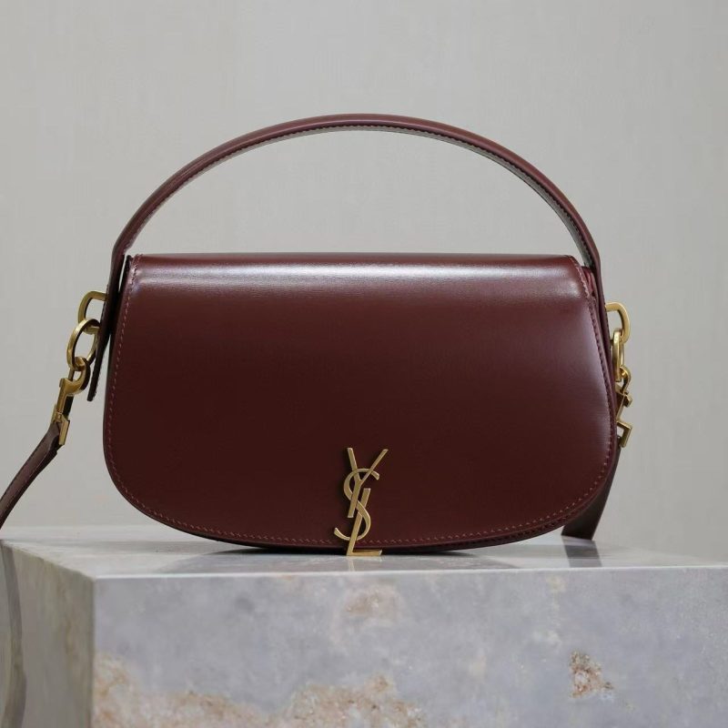 Image_20251120162743_2759_20 YSL 2025 Voltaire 24cm Burgundy Gold Calfskin