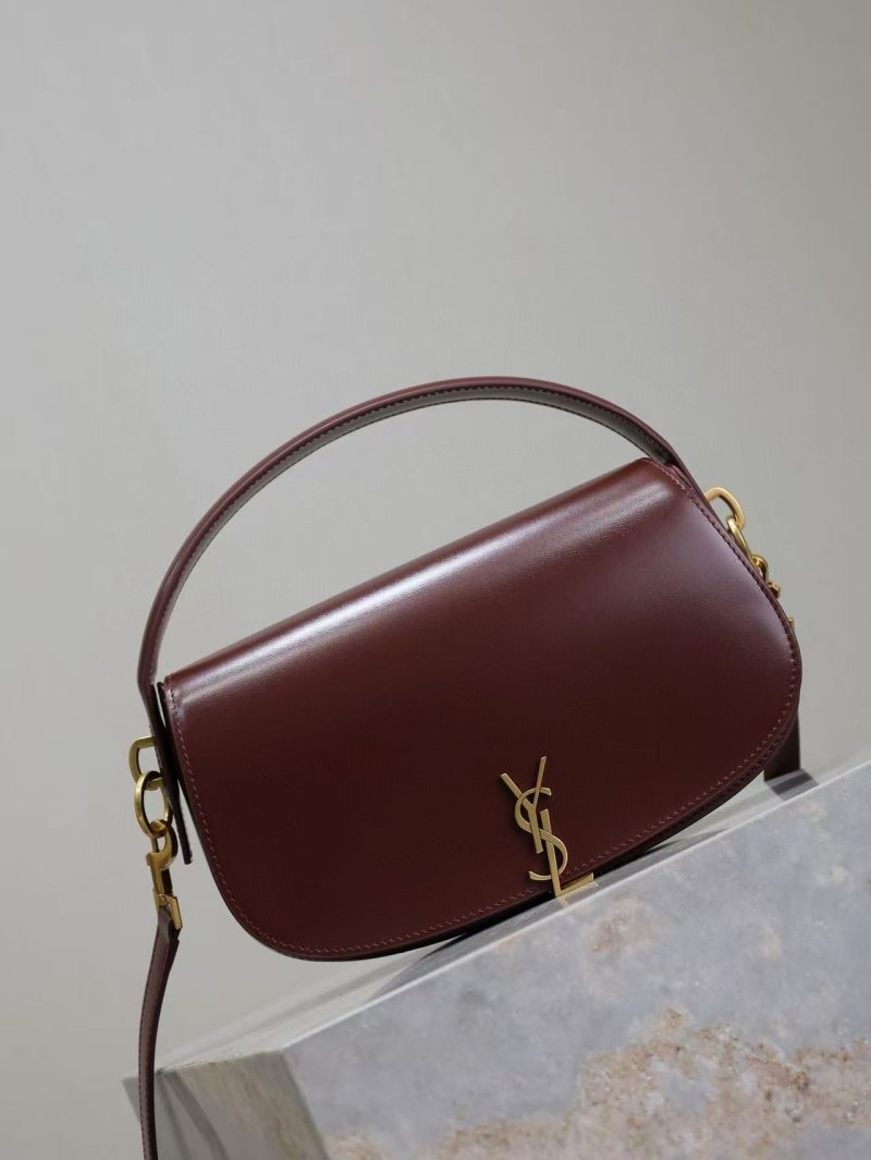 Image_20251120162744_2760_20 YSL 2025 Voltaire 24cm Burgundy Gold Calfskin