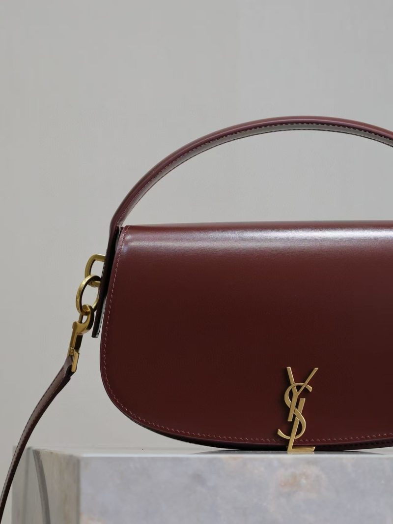 Image_20251120162745_2761_20 YSL 2025 Voltaire 24cm Burgundy Gold Calfskin