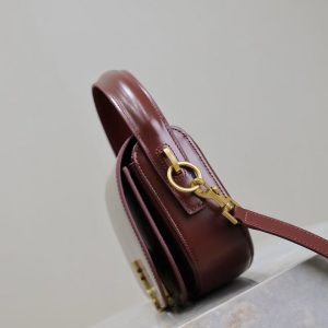 Image_20251120162746_2762_20 YSL 2025 Voltaire 24cm Burgundy Gold Calfskin