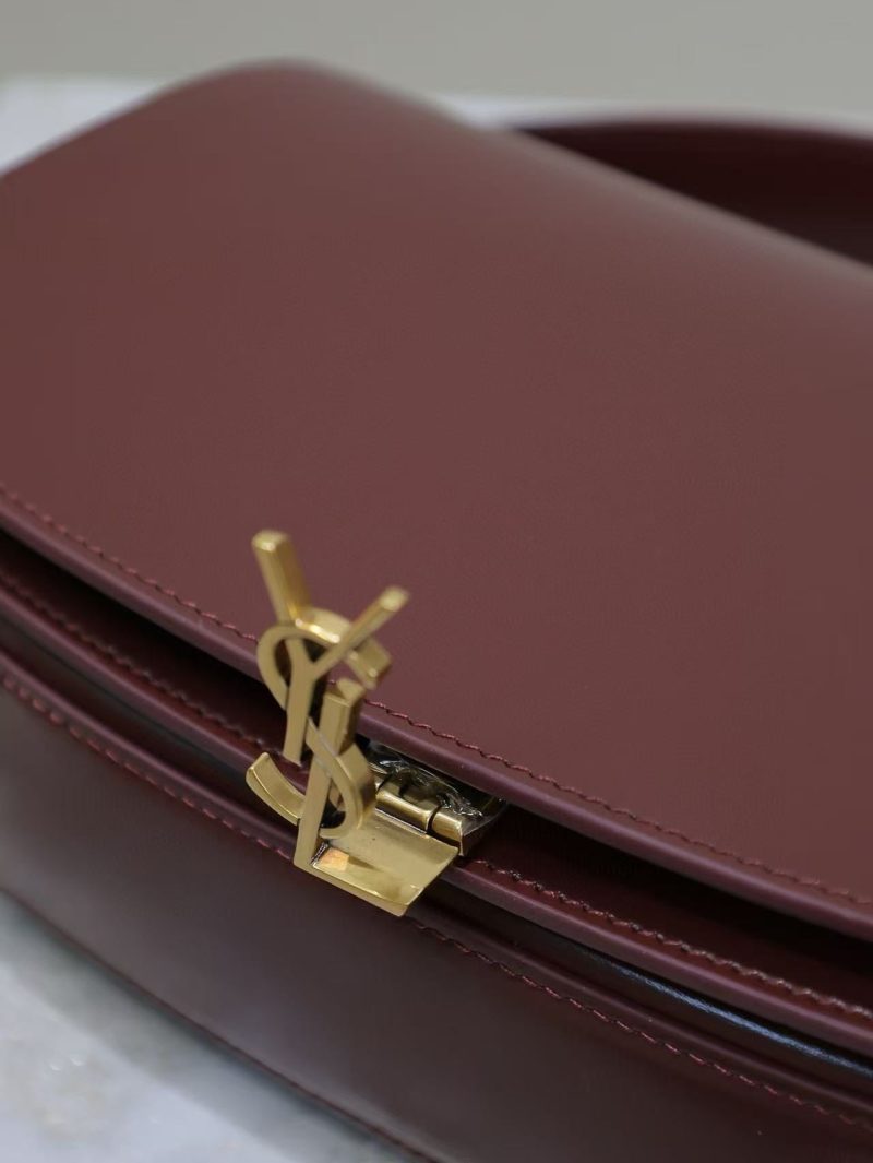 Image_20251120162749_2765_20 YSL 2025 Voltaire 24cm Burgundy Gold Calfskin