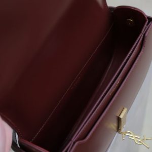 Image_20251120162752_2767_20 YSL 2025 Voltaire 24cm Burgundy Gold Calfskin