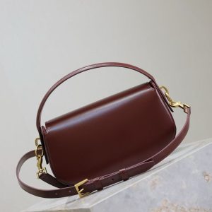 Image_20251120162753_2768_20 YSL 2025 Voltaire 24cm Burgundy Gold Calfskin