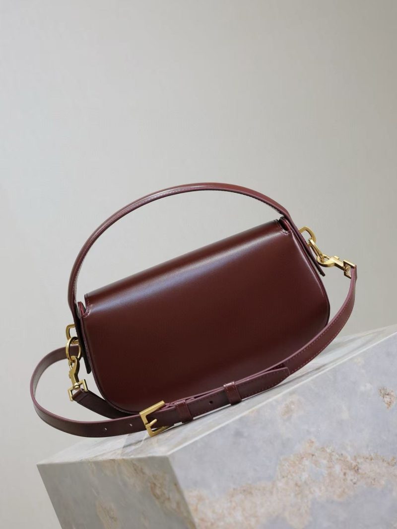 Image_20251120162753_2768_20 YSL 2025 Voltaire 24cm Burgundy Gold Calfskin
