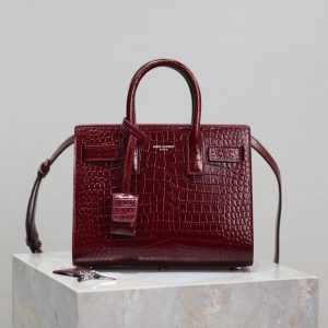 Image_20251128145200_3486_20 YSL 2025 Sac De Jour Nano Bag 22cm Merlot Red Leather