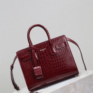 Image_20251128145201_3487_20 YSL 2025 Sac De Jour Nano Bag 22cm Merlot Red Leather