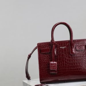 Image_20251128145203_3488_20 YSL 2025 Sac De Jour Nano Bag 22cm Merlot Red Leather