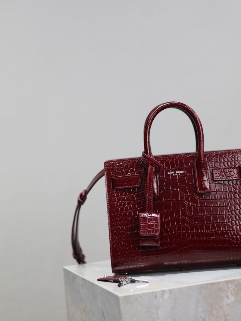 Image_20251128145203_3488_20 YSL 2025 Sac De Jour Nano Bag 22cm Merlot Red Leather