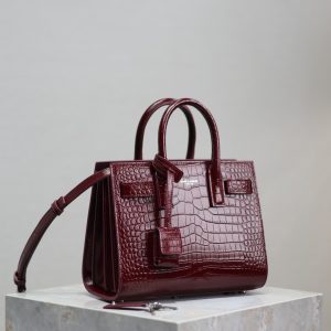 Image_20251128145205_3490_20 YSL 2025 Sac De Jour Nano Bag 22cm Merlot Red Leather