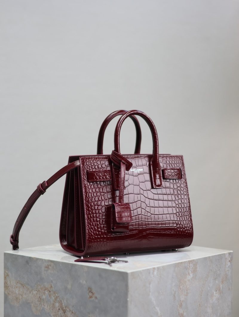 Image_20251128145205_3490_20 YSL 2025 Sac De Jour Nano Bag 22cm Merlot Red Leather