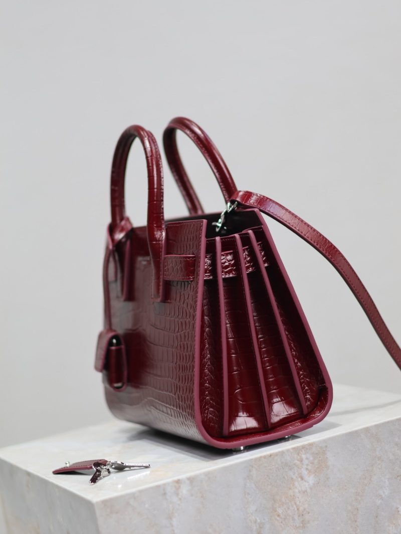 Image_20251128145207_3491_20 YSL 2025 Sac De Jour Nano Bag 22cm Merlot Red Leather