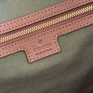 GG 2025 Ophidia 31cm Tote Bag Ebony Brown Canvas Leather